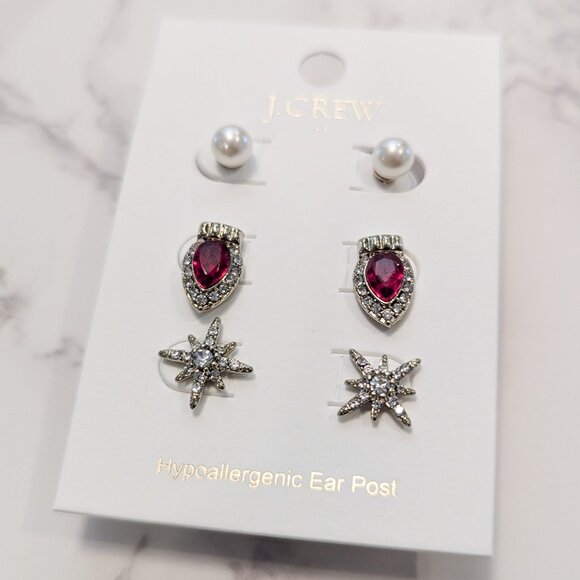 J.Crew Factory Holiday Lights Stud Earrings Set-of-Three - Picture 5 of 6
